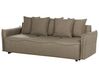 Canapé-lit avec rangement en tissu marron KRAMA_904270
