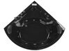 Whirlpool Badewanne schwarz Eckmodell mit LED 197 x 140 cm BARACOA_821043