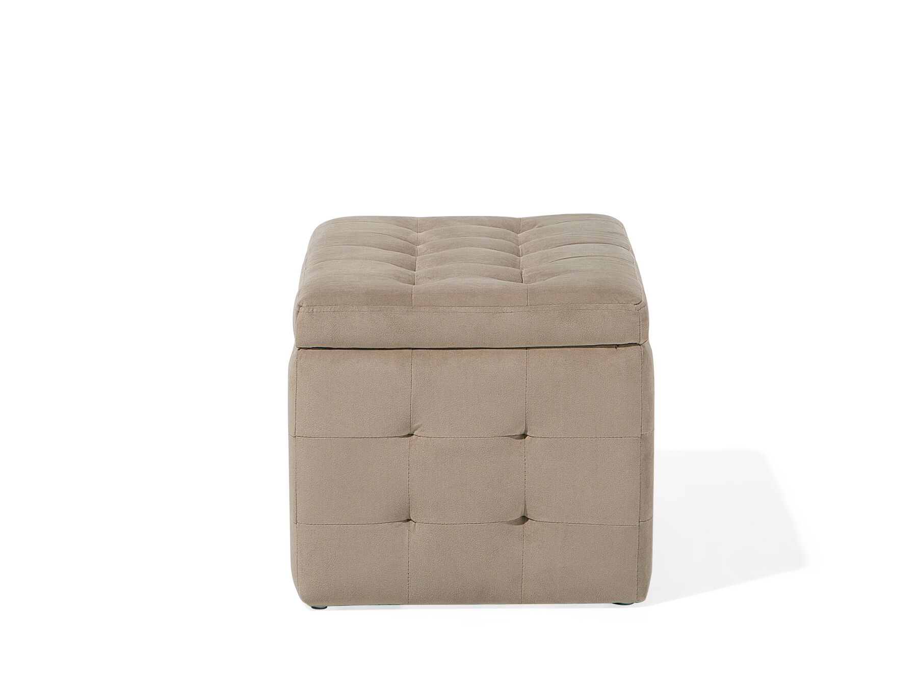 Reposapiés de terciopelo marrón con almacenaje MICHIGAN | Beliani.es