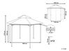 Pavillon Stahl graphitgrau ⌀ 350 cm PORTEL_779015