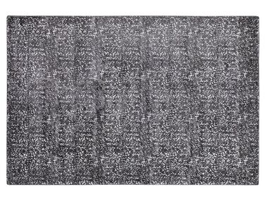 Tapis en viscose gris foncé et argentée au motif taches 160 x 230 cm ESEL