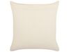 Cotton Cushion Geometric Pattern 45 x 45 cm White and Black MYRICA_838821
