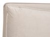Bett Samtstoff beige mit Bettkasten hochklappbar 160 x 200 cm BAJONNA_871274
