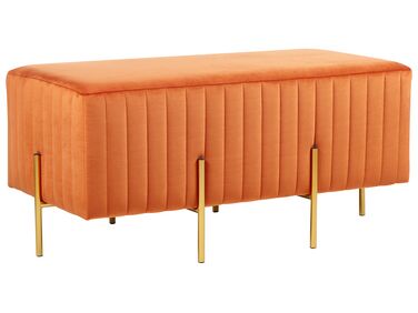 Bout de lit en velours orange DAYTON