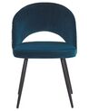Sada 2 sametových jídelních židlí modrá VIVIAN_774135