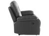2 Seater Faux Leather Manual Recliner Sofa Black BERGEN_681528