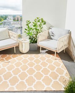 Ulkomatto kaksipuolinen beige 140 x 200 cm AKSU