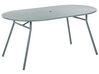 Trädgårdsmöbelset av bord och 4 stolar metall ljusblå CALVI_815596