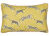 2 bawełniane poduszki dekoracyjne w gepardy 30 x 50 cm żółte ARALES_893064