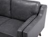 2 Seater Sofa Faux Leather Grey LOKKA_697871