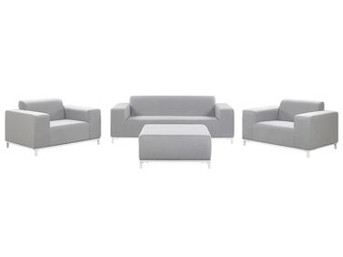 5 Seater Garden Sofa Set Light Grey with White ROVIGO