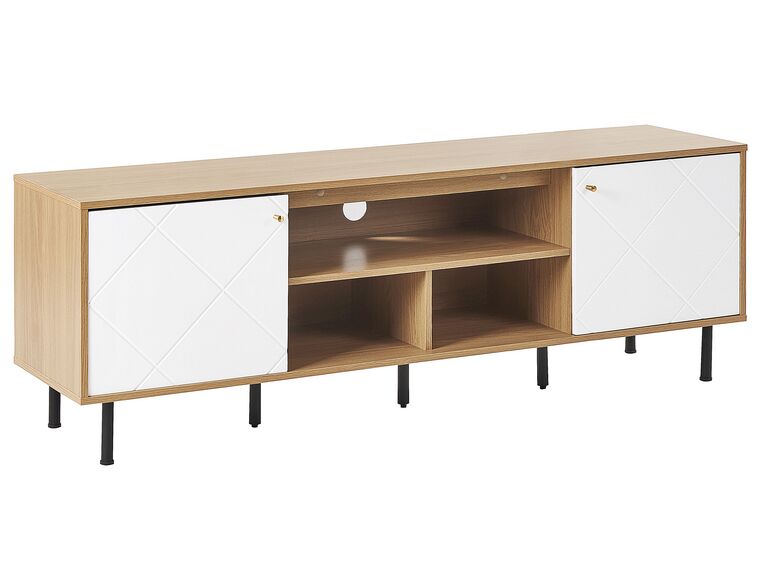 Mueble TV madera clara/blanco PALMER_823622