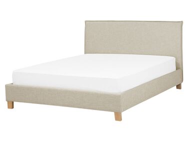 Čalúnená posteľ 160 x 200 cm béžová SENNEZ