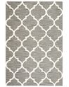 Teppich Wolle grau 140 x 200 cm marokkanisches Muster Kurzflor YALOVA_848684