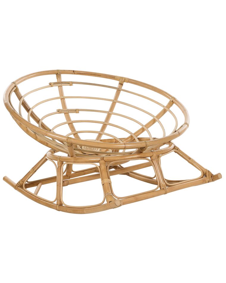 Rattan Rocking Chair Natural and Light Beige ORVIETO | Beliani.co.uk