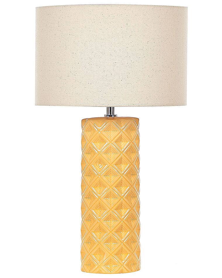 Ceramic Table Lamp Yellow BALONNE_822846