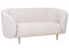 Sofa dwuosobowa tapicerowana beżowa ze złotym LOEN_867541
