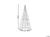 Venkovní vánoční stromek s LED osvětlením 60 cm stříbrný PUKSALA_812481