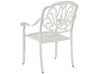 Sada 4 zahradních hliníkových židlí bílých ANCONA_806956