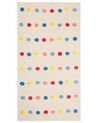 Kinderteppich Baumwolle mehrfarbig 80 x 150 cm Punkte LELES_864138