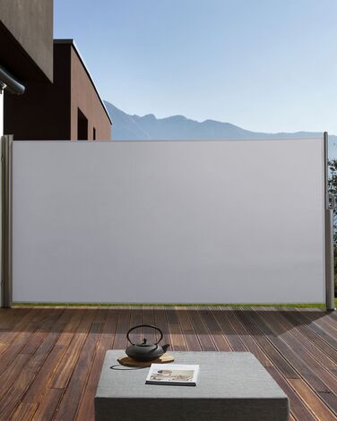 Garden Side Awning Retractable 160 x 300 cm Light Grey DORIO