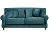 2 Seater Velvet Sofa Teal EIKE_733446