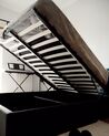 Polsterbett dunkelgrau mit Bettkasten hochklappbar 140 x 200 cm DINAN_884912