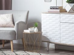 Sivupöytä metalli säilytystila kulta LANARK Sivupöytä metalli säilytystila kulta LANARK