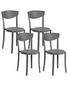 Conjunto de 4 cadeiras de jantar cinzentas escuras VIESTE_861692