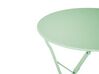 Salon de jardin bistrot table et 2 chaises en acier vert menthe FIORI_797423