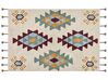 Teppich Baumwolle mehrfarbig 160 x 230 cm geometrisches Muster DUZCE_839454