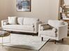 4 Seater Fabric Living Room Set Beige NURMO_896165