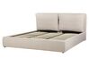 Čalouněná postel s úložným prostorem 180 x 200 cm světle béžová BAJONNA_912510