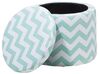 Storage Footstool Mint Green and White TUNICA_657527
