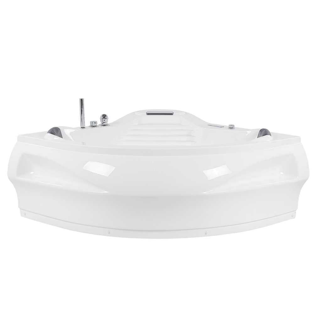 Wanna narożna LED z hydromasażem biała MONACO