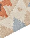 Kelim Teppich Baumwolle mehrfarbig 80 x 150 cm geometrisches Muster Kurzflor DILIJAN_869153