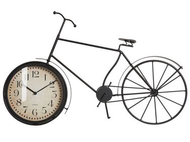 Zegar stojący w kształcie roweru czarny LILLO
