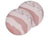 Set of 2 Outdoor Cushions Abstract Pattern ⌀ 40 cm  Pink CAMPEI_881550