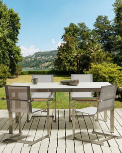 Beige puutarhatuoli setti 4 kpl COSOLETO