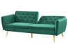 Velvet Sofa Bed Dark Green BARDU_792061