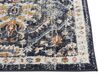 Teppich dunkelblau / beige 80 x 150 cm orientalisches Muster Kurzflor MALISHKA_854899