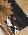 Teppich Kuhfell schwarz-beige 160 x 230 cm Patchwork DALYAN_689318