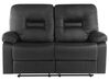 Faux Leather Manual Recliner Living Room Set Black BERGEN_681613
