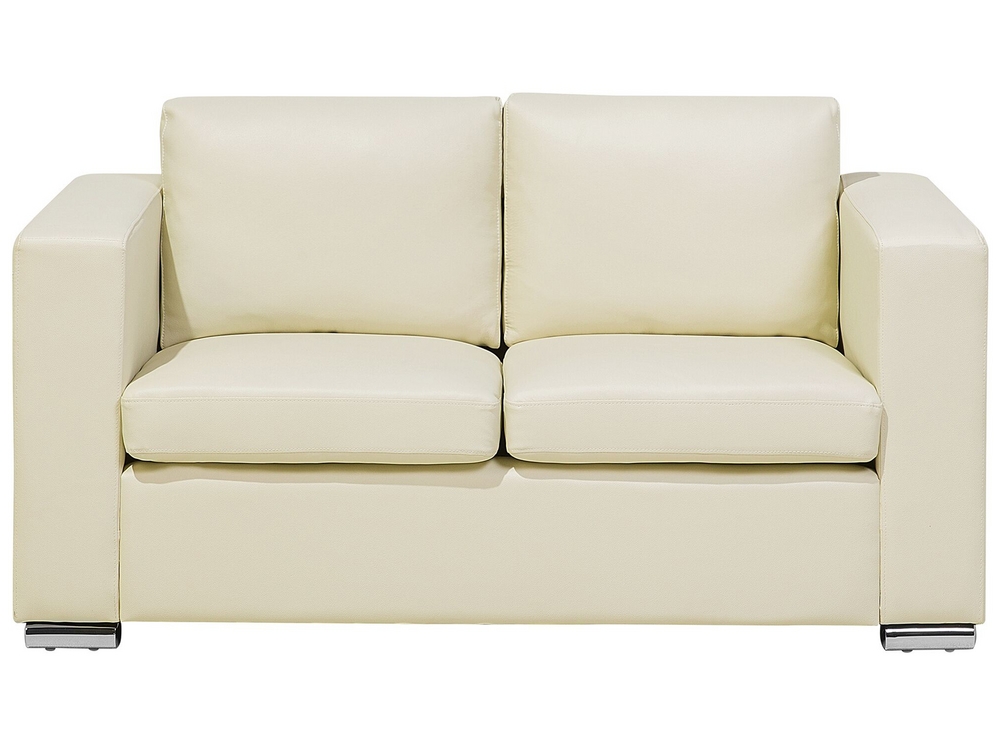 2-Sitzer Sofa Leder beige HELSINKI 