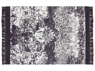 Viskózový koberec 160 x 230 cm fialová/biela AKARSU