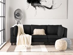 3-istuttava moduulisohva musta FEVIK