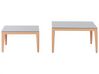 Lounge Set Aluminium heller Holzfarbton 6-Sitzer linksseitig modular Auflagen hellgrau RIMA III_828877