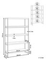 4 Tier Bookcase Dark Wood and Black TIFTON_771960