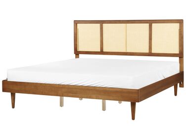 Łóżko drewniane 180 x 200 cm jasne AURAY