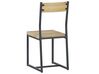 Zestaw do jadalni stół 2 krzesła i ławka jasne drewno z czarnym FLIXTON_785621